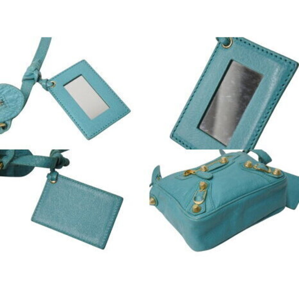 BALENCIAGA The City Shoulder Bag Blue Green Leather - Picture 6 of 8